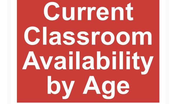 Link for current availabilities:  https://mailchi.mp/5d16533290d7/dream-big-preschool-classroom-availability-update