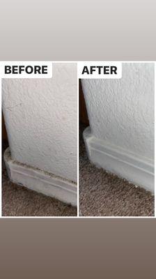 DEEP CLEAN. Before and After of Baseboards