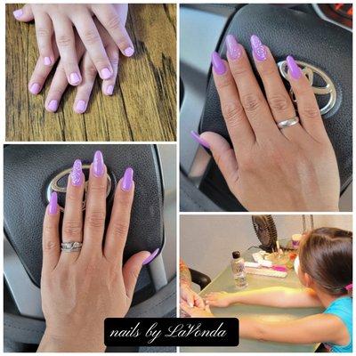 These are my latest set & my little girls pink polish