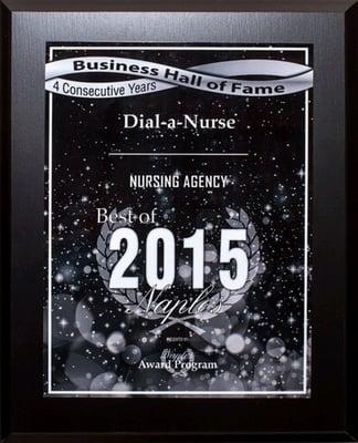 Best of Naples 2012,2013 & 2014 Best of Naples Business Hall of Fame 2015