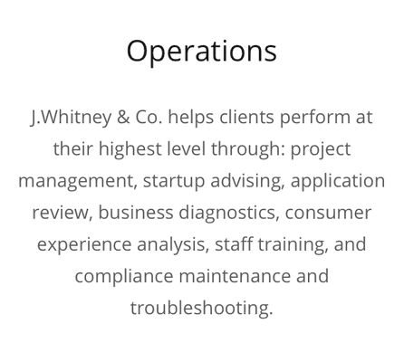 J.Whitney & Co. helps cannabis business clients perform at their highest level from inception.