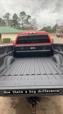 Bed liner on my work truck.