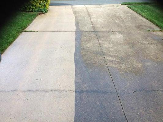 Gentle concrete cleaning really adds curb appeal!