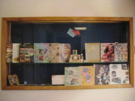 My display at library pre-renovation in late-90s promoting the scrapbooking craze ;)