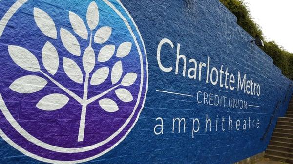 Conder did the layout and installation for this brick decal at the Charlotte Metro Credit Union Amphitheater!