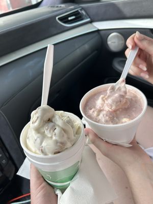 Cookie dough mixer and a banana split mixer