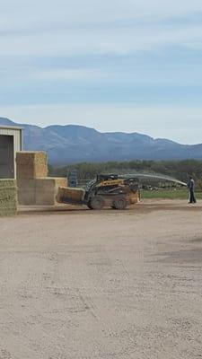 Keeping the dirt down while moving hay