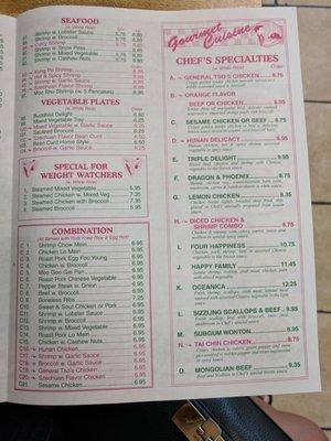 Menu side 2