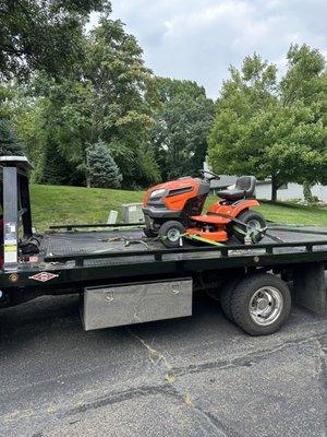 They secured my lawn tractor extremely well.