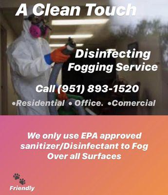 Disinfecting We Keep your home & workplace healthy