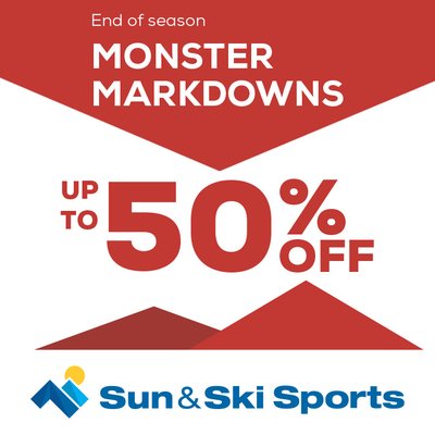 Monster Markdowns: Save up to 50% on Shoes, Swimwear & more! In-store only: 20% off all in-stock bikes. Visit us before 9/30!