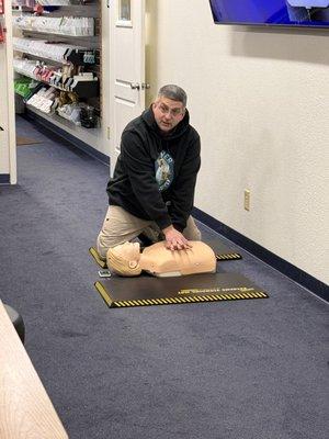 John Modeling CPR for us!