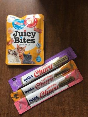 Free samples - my cats LOVED the Churu! Can't wait to see what they think of the rest!