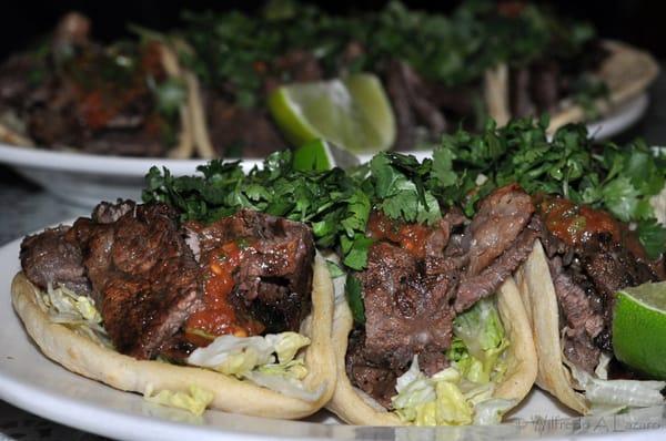 'Tacos de Res' - grilled steak taco w/lots of cilantro