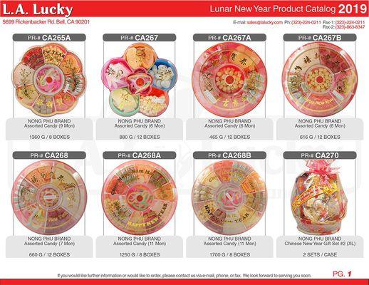 2019 Lunar New Year Product Catalog