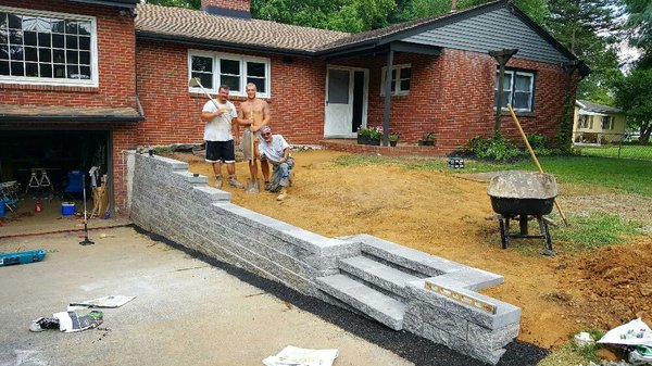 Retaining wall we installed