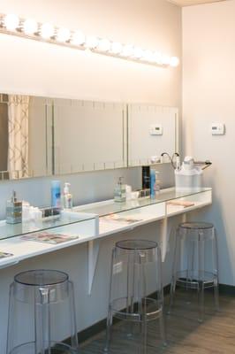 Our makeup counter is the perfect, post-sweat refresher before you head to work or out on the town.