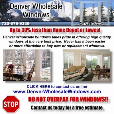 Wholesale Windows, Window Replacement | Denver, CO