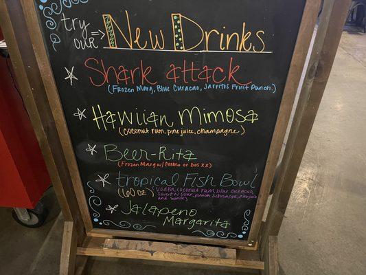 New drink menu