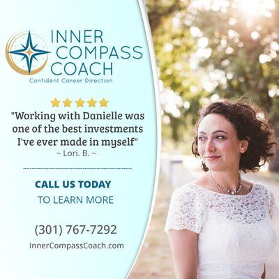 Inner Compass Coach 5 star testimonial for career coaching services.