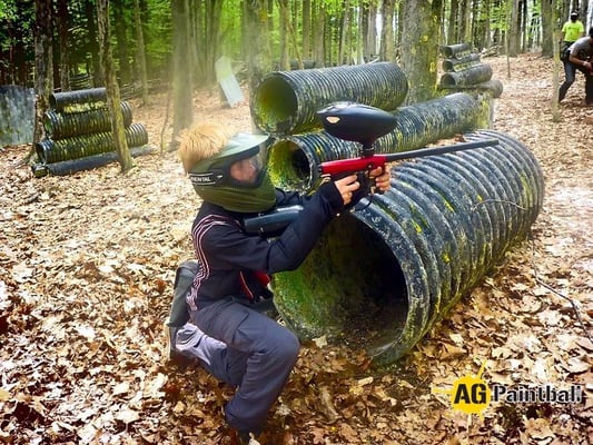 Anyone 12 and older can play! For kids under 12 we also offer low-impact paintball