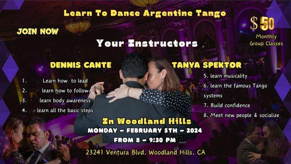 Group Classes for beginners, Mondays demo 8-9:30 pm. 
Monthly Membership $50