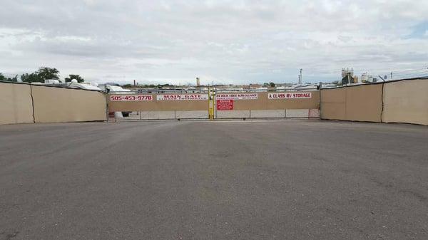 Extra Wide entry gate into our facility.