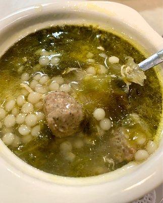 Homemade Italian wedding soup