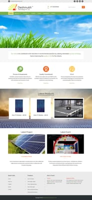 Corporate Website for Solar Panel Manufacturer