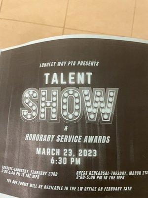 The talent show