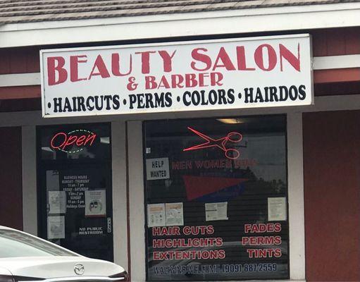 Front of salon