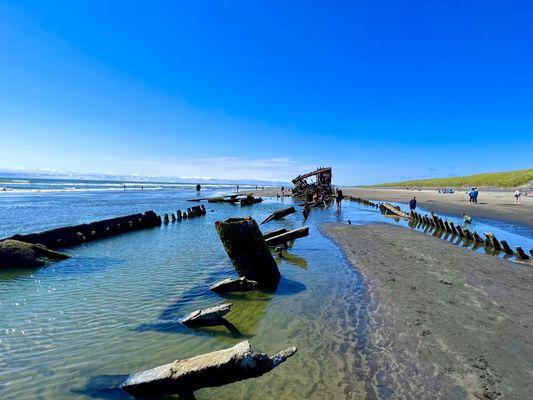 The Peter Iredale shipwreck inside the park