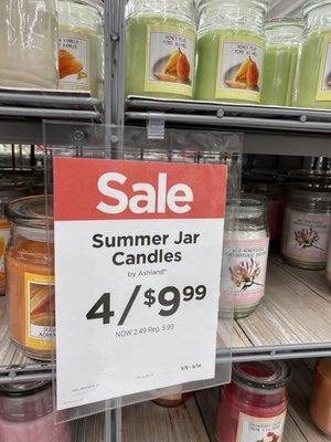 Great prices on scented candles