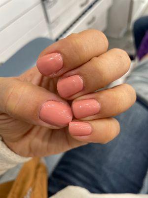 Gorgeous Sun Tan Pink for a fall birthday mani