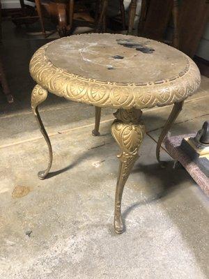 Before - Antique Iron Table