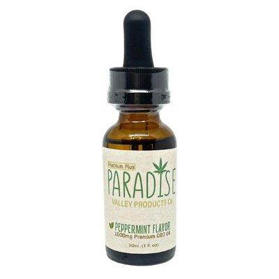 Paradise Valley Products Platinum Plus 1000mg Peppermint CBD Oil Drops for severe anxiety, moderate pain and sleep