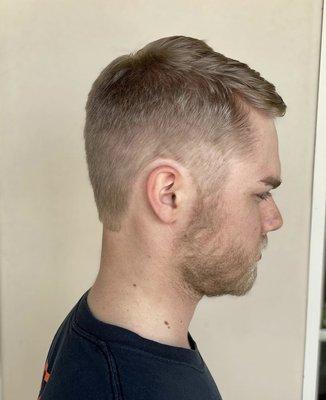 Side profile or hair cut