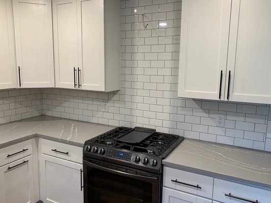 Kitchen subway tile.