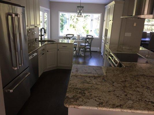 Paint color matched perfectly to what we wanted  So happy to see people's faces when they are impressed with our kitchen