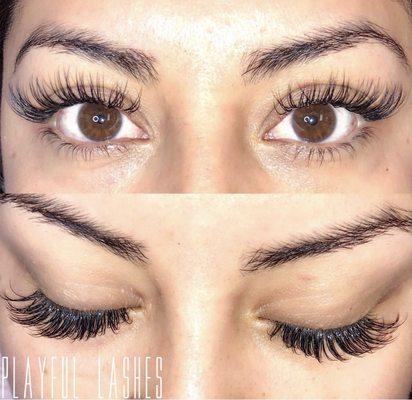 Medium Length Wispy Cat Eye Full Set