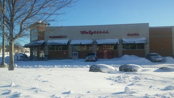 Walgreens is open!! Get some RedBox movies too.