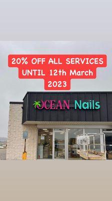 ‼20% OFF all services‼ Valid until 12th March