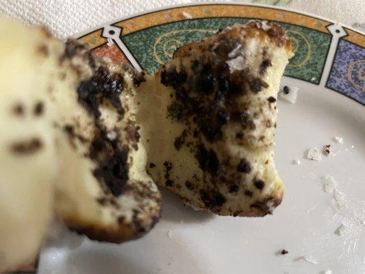 The Oreo filling that was nothing like the cookies it was finely crushed and maybe 1 tbsp inside.