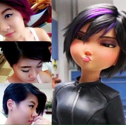 I wanted a GoGo Tomago cut. Do I look like her? I think I do. I think it's beautiful!!