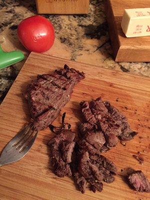 Tenderloin cut! Super clean, light, tasting beef I've ever had. This was from the Scottish Highland cow. Super happy with our purchase.