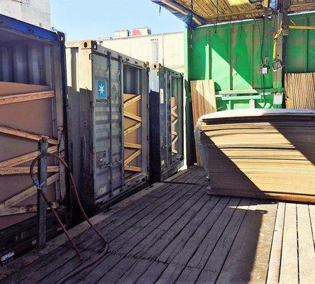 Containers ready to be loaded