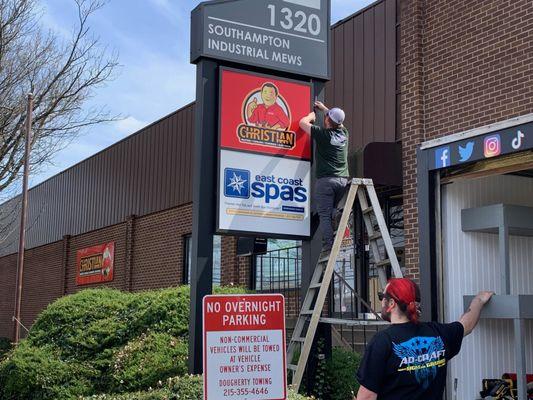 Christian New Signage Installation 1 Southampton PA