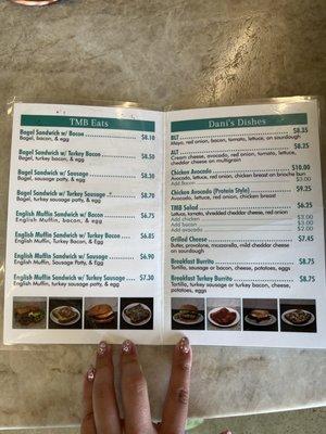 Food menu