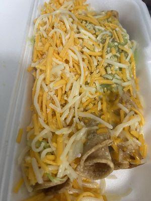 $6 for 3 ROLLED TACOS WITH GUAC & CHEESE