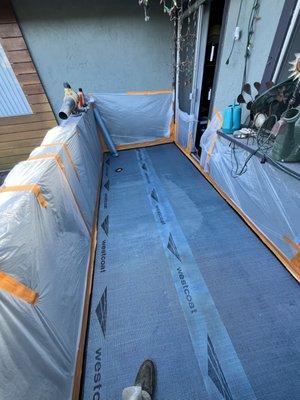 Waterproofing balcony